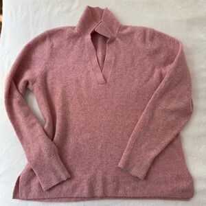 J. Crew Dusty Rose Collared Sweater
